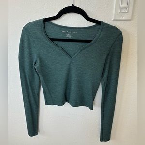 Green Fitted Long Sleeve
